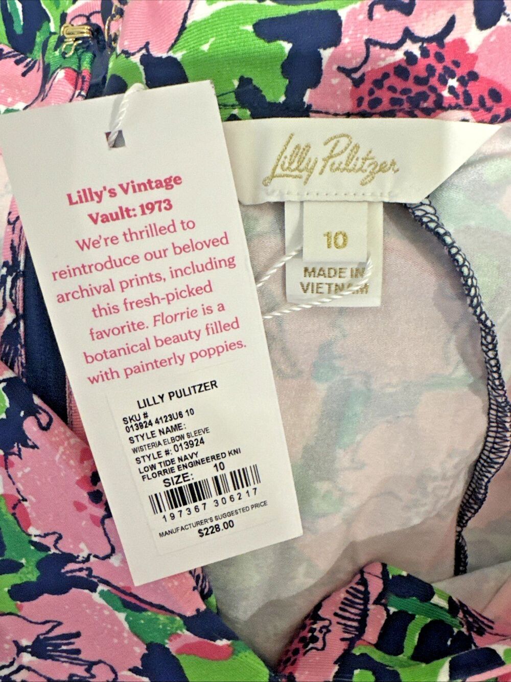 Lilly Pulitzer Wisteria V-Neck Maxi Floral Dress Low Tide Navy Size 10 NWT - Picture 5 of 16